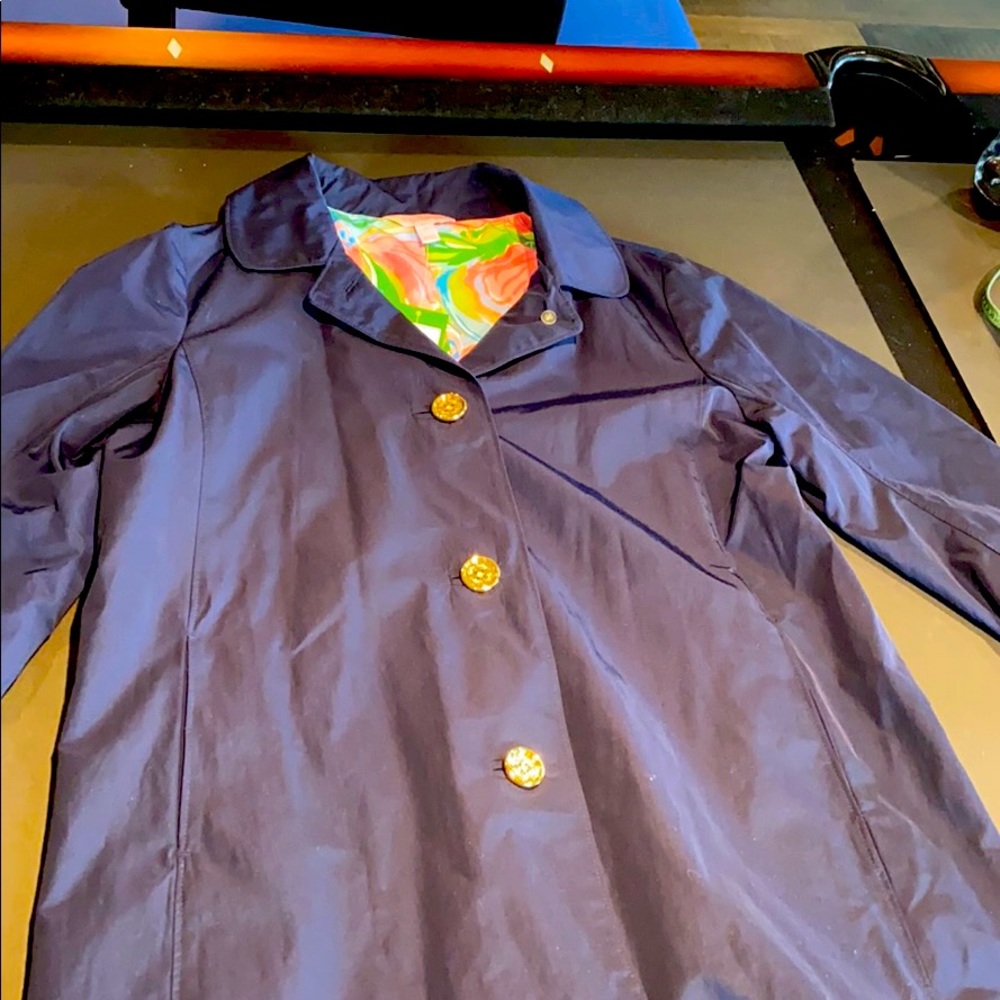 Lilly Pulitzer Navy Rain Jacket